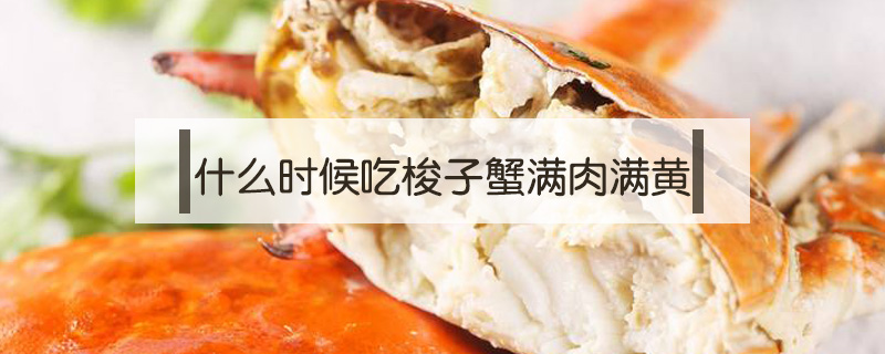 什么时候吃梭子蟹满肉满黄