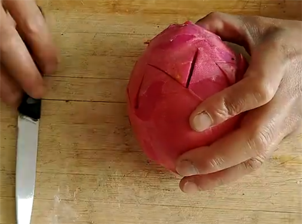 火龙果的各种切法图解,五种切法不用担心孩子吃的满脸都是啦