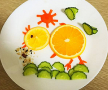 简单的动物水果拼盘制作 亲子一起完成的水果拼盘